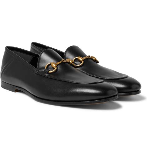 gucci men's brixton leather loafer|gucci men's loafer with horsebit.